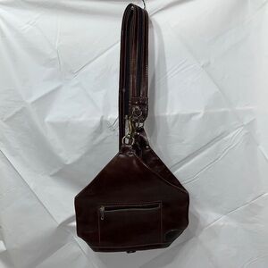 𝅺lek Brown Leather Convertible Tote Backpack